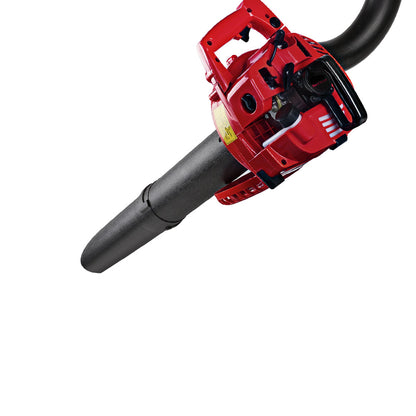 The Giantz Petrol Leaf Blower Garden Vacuum Handheld Commercial Outdoor Tool 36CC features a black nozzle and cylindrical extension tube. Its body includes an air intake grill and a handle for easy operation. Designed for outdoor use, this versatile tool can efficiently clear leaves and debris.