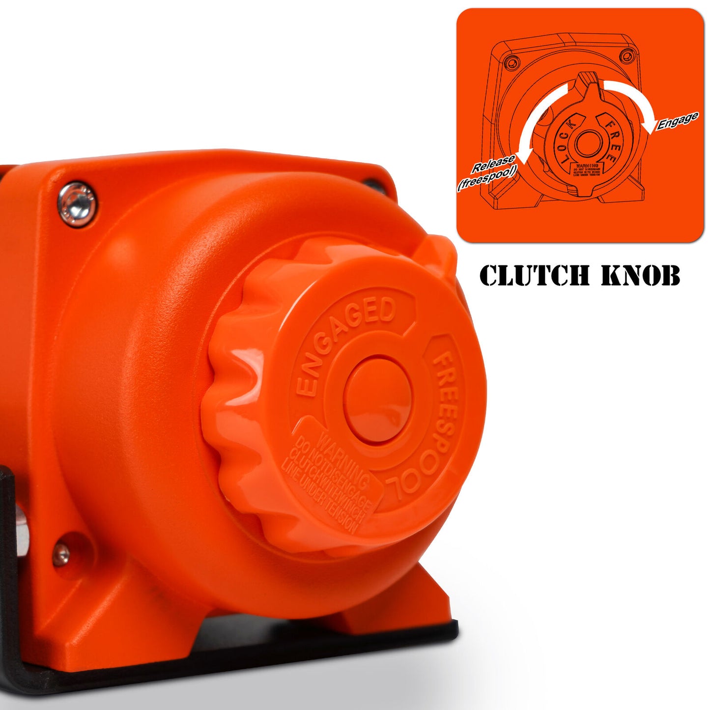 An orange X-BULL Electric Winch 12v Synthetic Rope 4500LBS Wireless Remote ATV UTV 2041KG with a pulling capacity of 4500 lbs, featuring a black synthetic rope and a stainless-steel hook. Its high-efficiency copper motor ensures reliable performance. The control switch comes with attached wiring and is placed nearby, along with a red safety strap labeled "X-BULL.