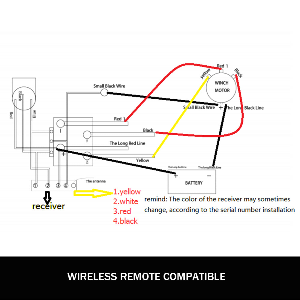 An industrial-grade X-BULL Winch Solenoid Relay Controller 500A DC Switch 4WD 9500LBS-17000LBS 4x4 with a black housing and numerous metal terminals on top, each secured with a bolt and nut. A label on one side includes the model number ADC5005-1-12V. Featuring heavy-duty construction, the relay also has mounting holes at the bottom.