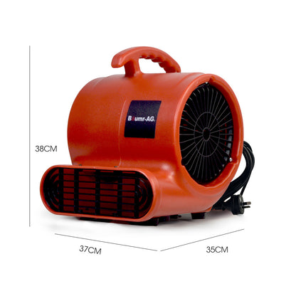 Baumr-AG 3-Speed Carpet Dryer Air Mover Blower Fan, 800CFM, Sealed Copper Motor, Poly Housing