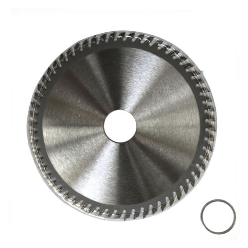 A circular saw blade branded "2x Wood Cutting 125mm 60T 5.0" TCT Circula Saw Blade 22.23/20 Timber ATB Sharp" and accompanying washer are pictured. This tungsten carbide tipped blade has a diameter of 5 inches and 60 teeth, with specifications written on the center label. The bottom left corner shows an Australian flag icon and text "AU Seller.