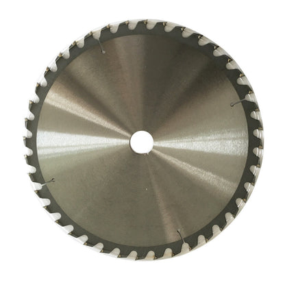 A 300mm 40T Timber Cutting Circular Saw Blade TCT Wheel 12" 30/25.4/20mm Wood ATB with a silver metallic finish, featuring sharp teeth around its edge. The center has a white label with text, including "WDMATE Australia Seller," specifications, and a QR code. This tungsten carbide tipped blade is 12 inches (305 mm) with a 30 mm arbor, perfect for general purpose wood cutting.