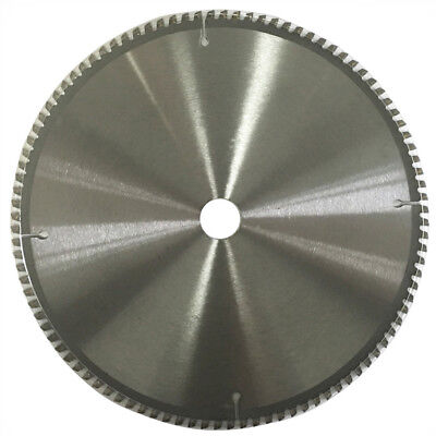 A Cutting Disc 12" 300mm 100T Circular Saw Blade 2mm30/25.4 TCG Aluminium Plastic labeled "WDMATE Australian Seller" with specifications such as MTS 305, 100t, 12'' x100T x1''30, and a max speed of 4800 RPM. Ideal for aluminium cutting or plastic cutting, the blade features evenly spaced teeth around the edge and a central hole for mounting.