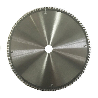 A Cutting Disc 12" 300mm 100T Circular Saw Blade 2mm30/25.4 TCG Aluminium Plastic labeled "WDMATE Australian Seller" with specifications such as MTS 305, 100t, 12'' x100T x1''30, and a max speed of 4800 RPM. Ideal for aluminium cutting or plastic cutting, the blade features evenly spaced teeth around the edge and a central hole for mounting.