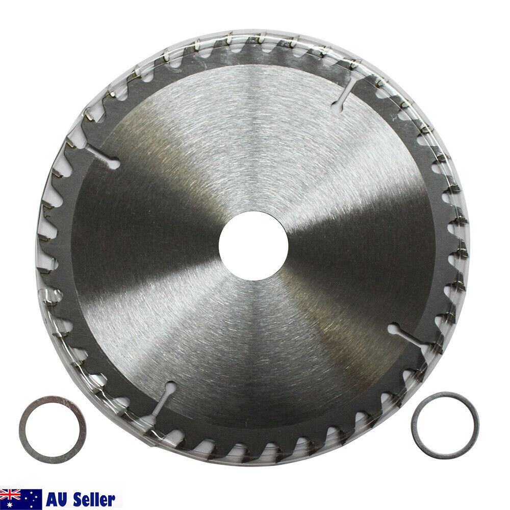 A 2x 160mm 40T Wood Circular Saw Blade Cutting Disc 6-1/4" Bore 25.4/22.2mm K2.5mm labeled "WEIDA" features details for a wood circular saw blade, including item number MTS 160 40 and a maximum speed of 9600 rpm. The cutting disc has a central hole and two additional circular washers, with an "AU Seller" icon in the bottom left corner.