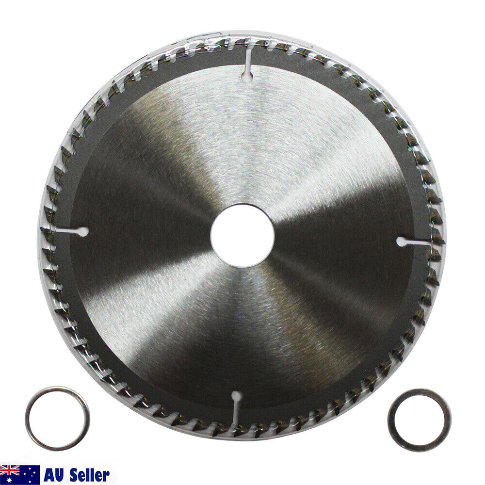 A 2x 160mm 60T Wood Circular Saw Blade Cutting Disc 6-1/4" Bore 25.4/22.2mm K2.5mm, with specifications including art.nr: MTS 160.60, max. 9600 min-1, and EN 13236 compliance. This tungsten carbide tipped cutting disc is silver with a white center. Two rings are near the blade and an "AU Seller" badge is visible.
