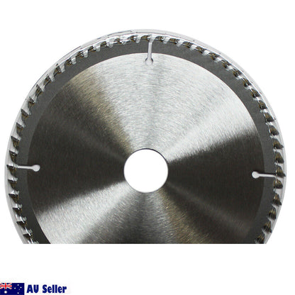 A 2x 160mm 60T Wood Circular Saw Blade Cutting Disc 6-1/4" Bore 25.4/22.2mm K2.5mm, with specifications including art.nr: MTS 160.60, max. 9600 min-1, and EN 13236 compliance. This tungsten carbide tipped cutting disc is silver with a white center. Two rings are near the blade and an "AU Seller" badge is visible.
