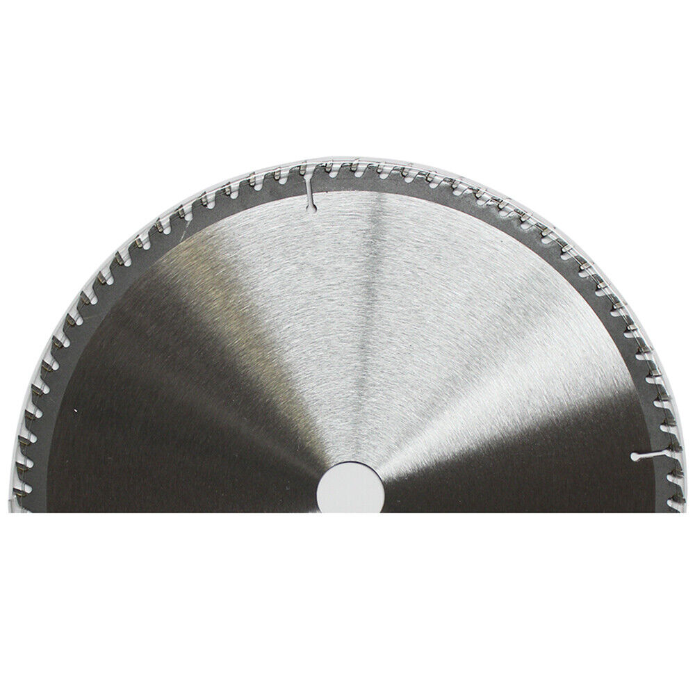 A 300mm 80T Wood Circular Saw Blade Cutting Disc 12" Bore 30/25.4/22.23 mm K 3.2mm with "WEIDA Australia Seller" printed on it. The tungsten carbide tipped blade is marked as 12"x80Tx30, with a max RPM of 5100. It includes safety icons and a QR code. Two small, separate circular metal pieces are placed next to the cutting disc.