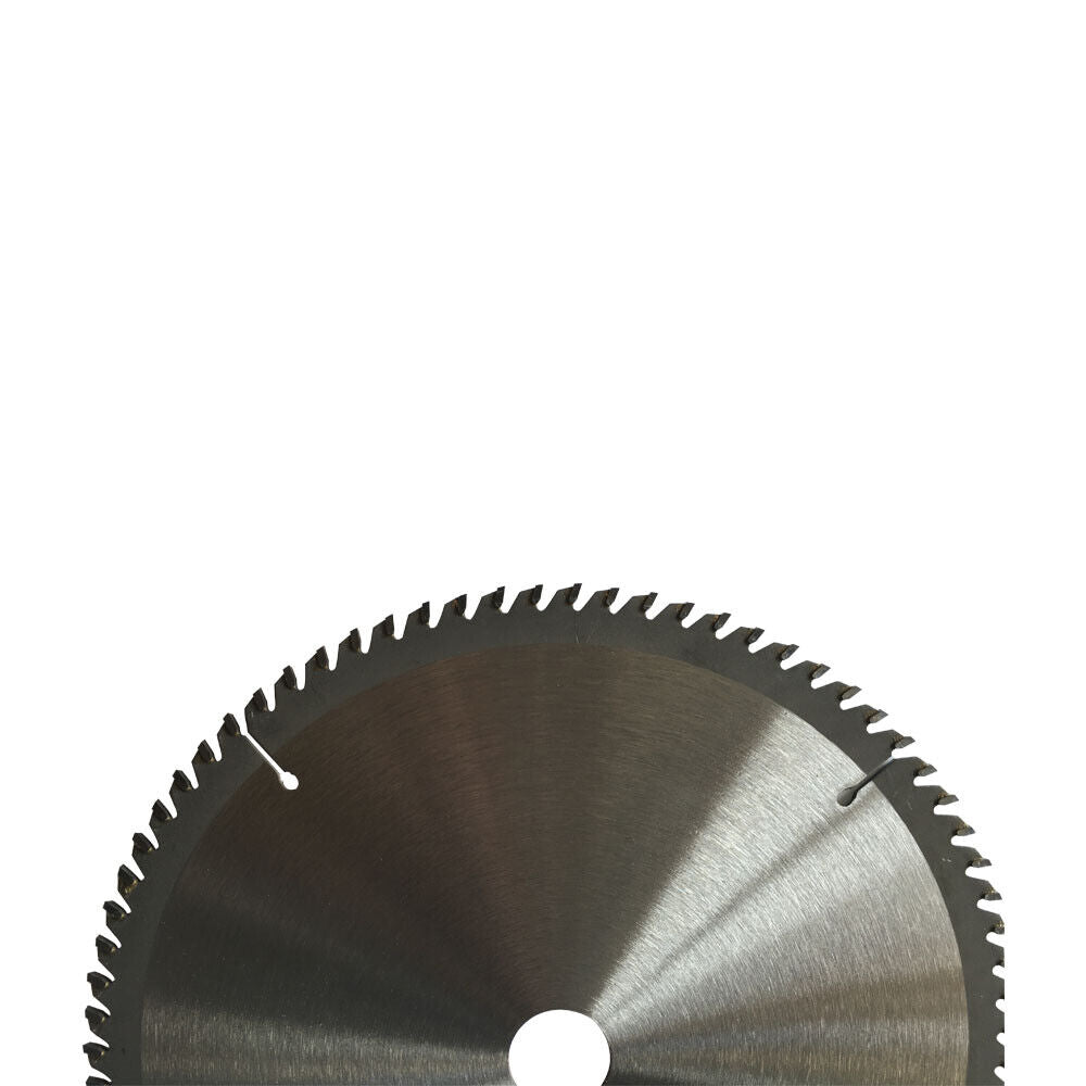 A 3x300mm Wood Circular Saw Blade Cutting Disc ATB 9-1/4" 120T Bore30/22.23mmK3.2m with the brand name "WEIDA" displayed prominently in the center. This 12-inch wood cutting blade features tungsten carbide-tipped teeth, with specifications around the central label. Icons indicating safety precautions and a QR code are at the bottom. Two washers are included.