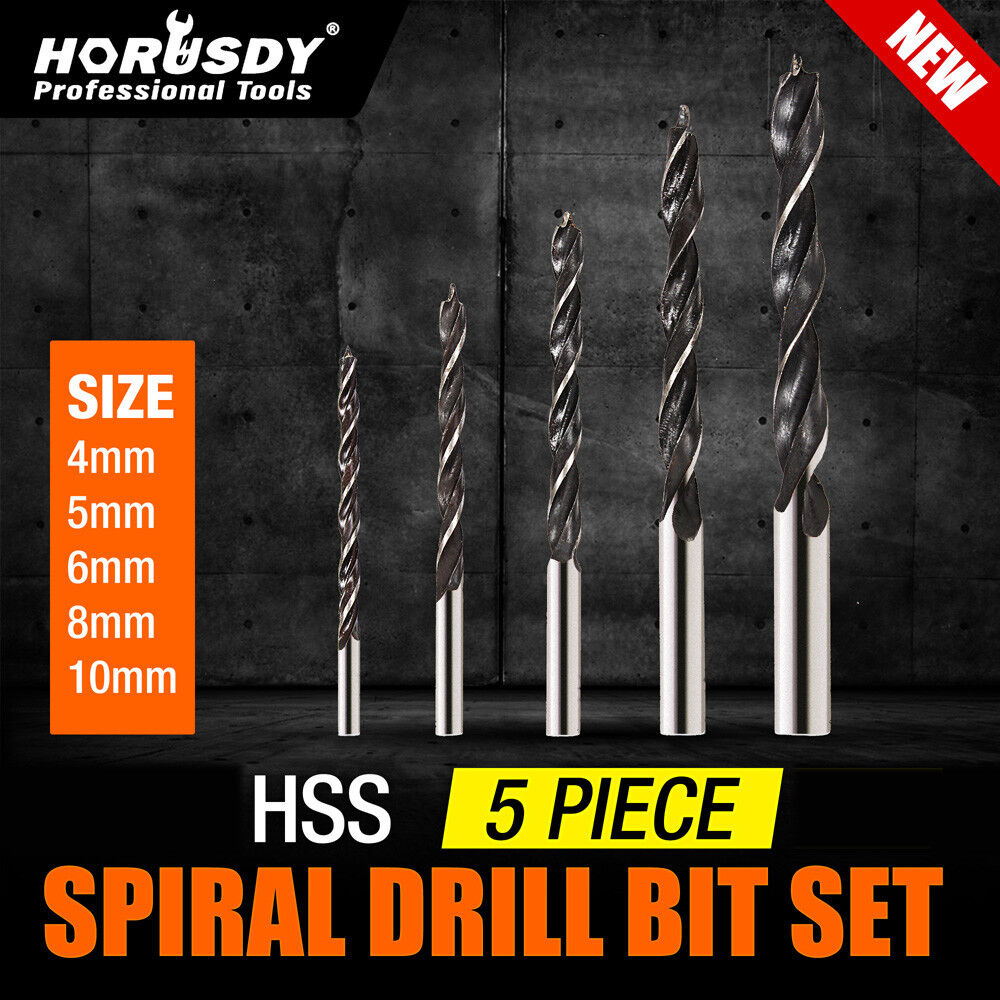 A 15Pc HSS Drill Bits Combination Set Wood Metal & Concrete Drilling Metric Titanium featuring 13 metallic drill bits of varying sizes displayed upright in three groups. The titanium-coated drill bits showcase different tip designs and finishes, including some with a spiral pattern and others with flat heads. The background is plain white.