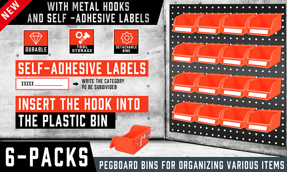 The image shows sixteen small 16Pc Pegboard Bins Peg Board Parts Storage With Steel Hooks Tools Organiser Tray arranged in a 4x4 grid pattern. Each bin is labeled "Chipboard Screws 3.0 x 30." The bins, which could easily be hung on metal hooks for organization, appear to be filled with screws, visible through a transparent top section.