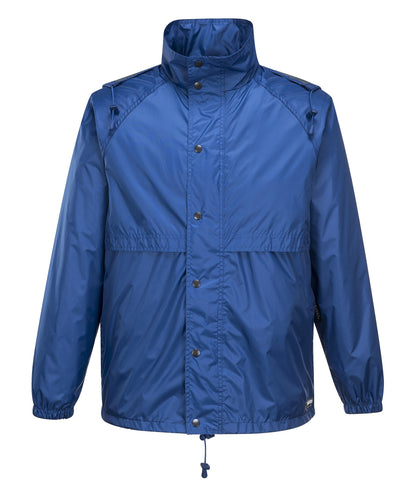 HUSKI STRATUS RAIN JACKET Waterproof Workwear Concealed Hood Windproof Packable - Cobalt - 3XL